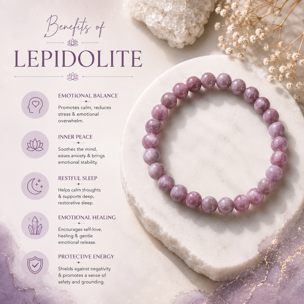 Lepidolite Bracelet