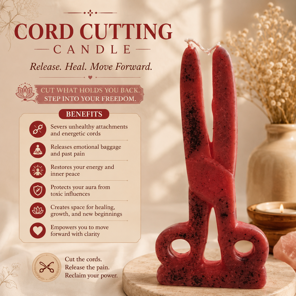 Cord Cutting Candle