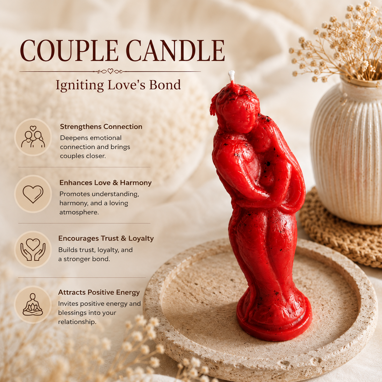 Couple Candle (Red)