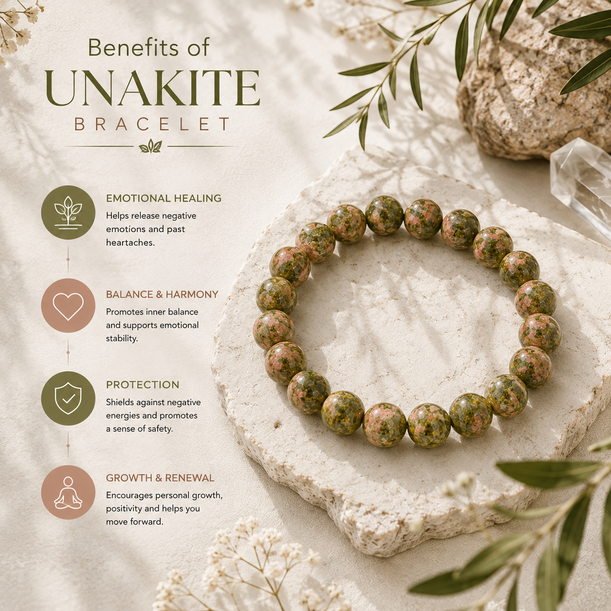 Unakite Bracelet