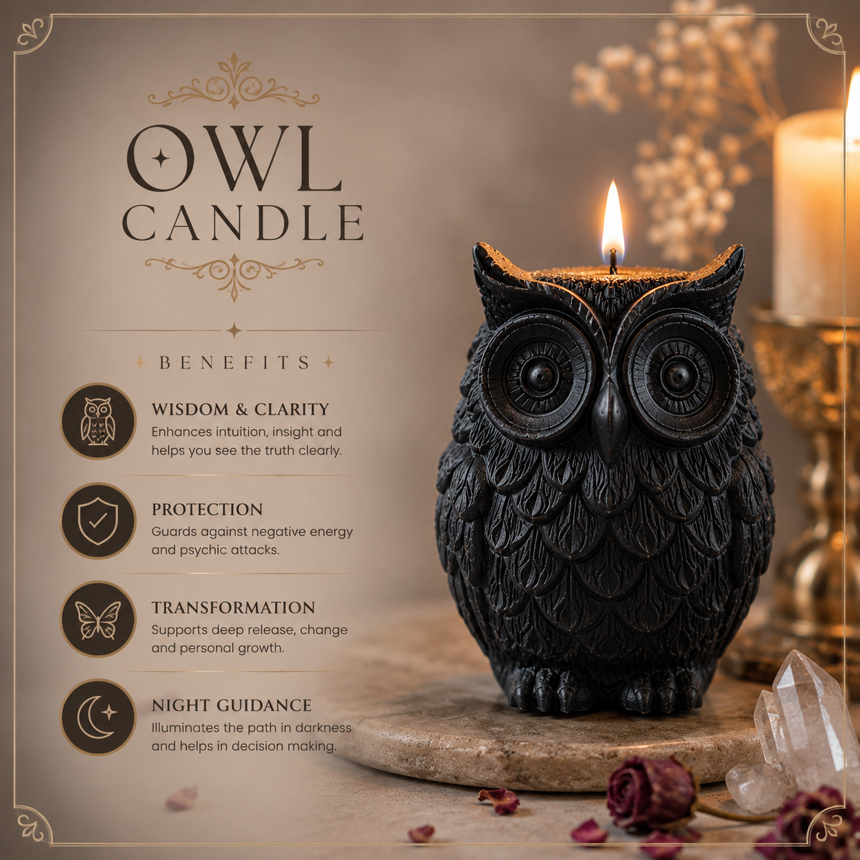 Owl Candle