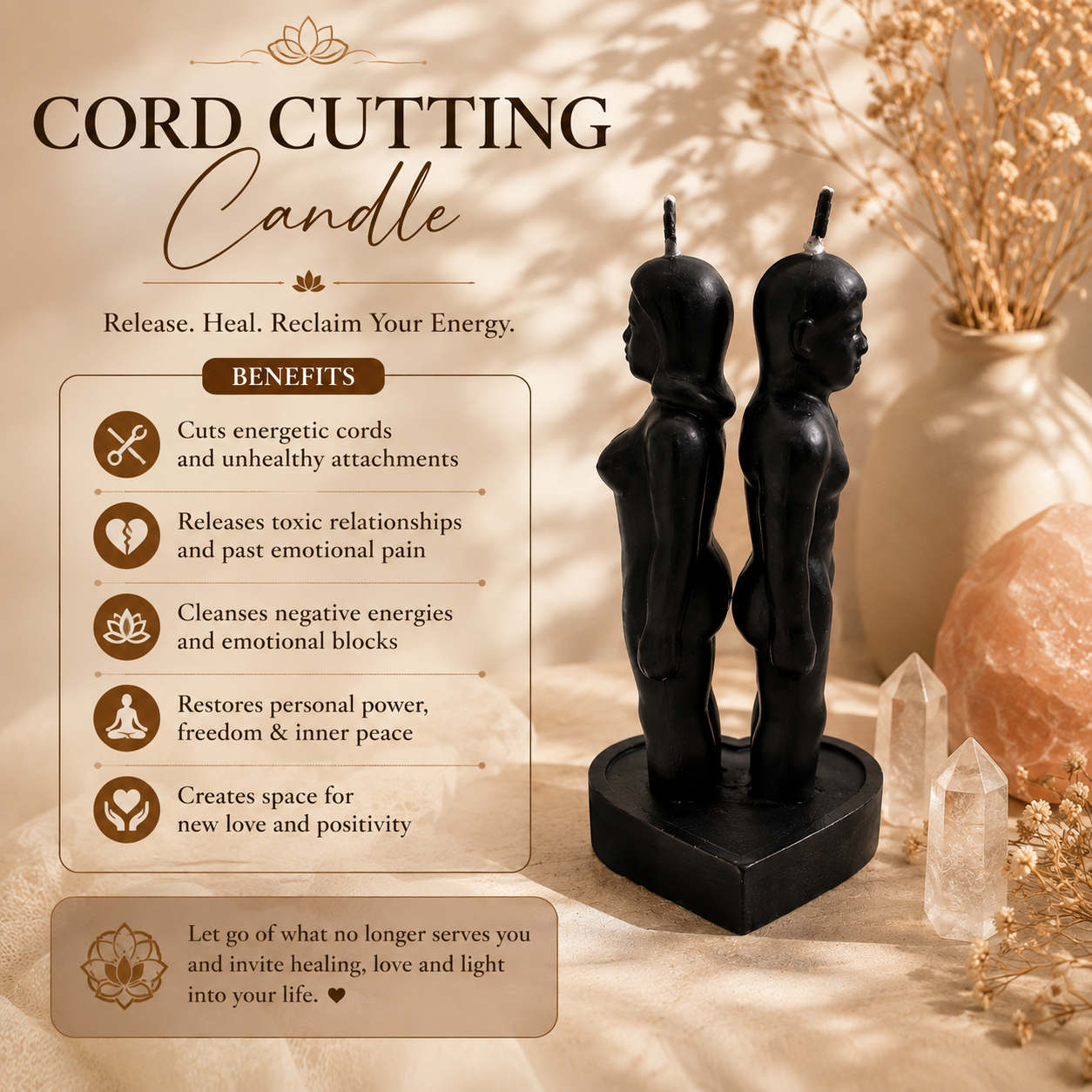 Cord Cutting Candle (Black)