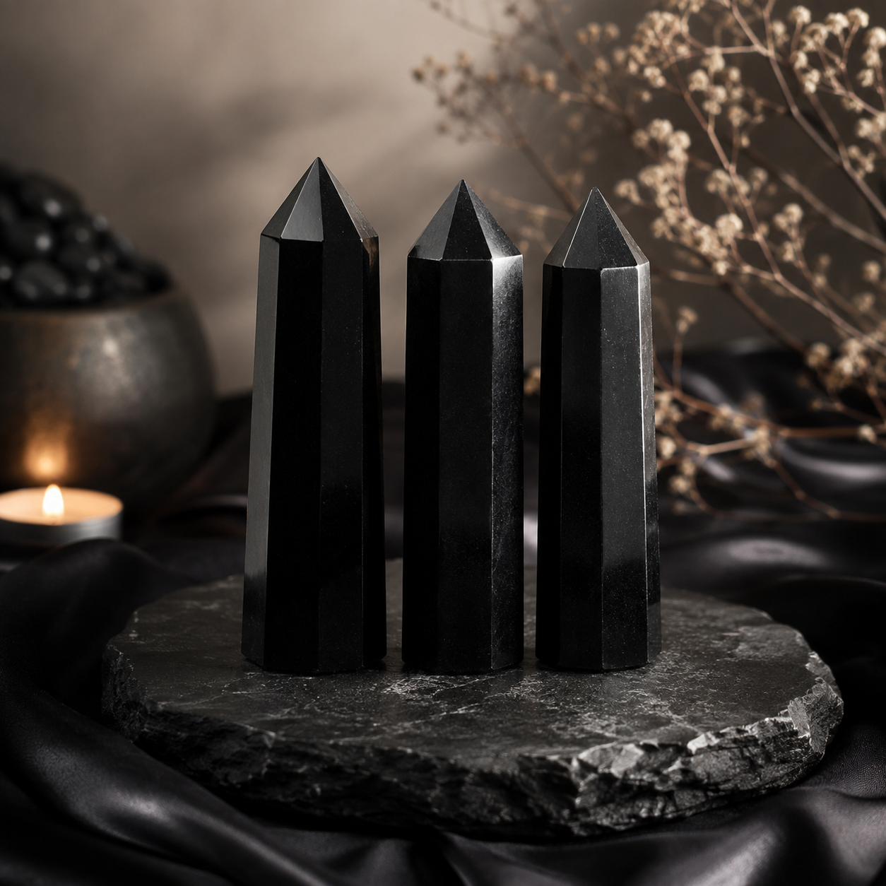 Black Tourmaline Wands