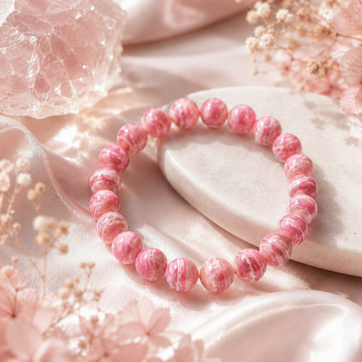 Pink Rhodochrosite Bracelet