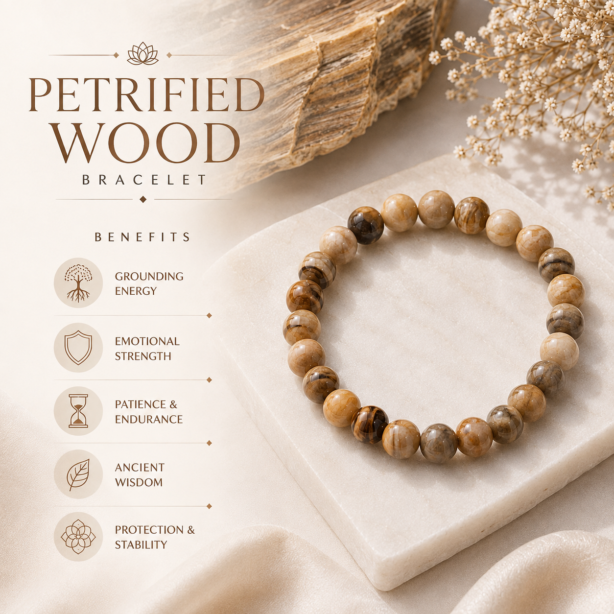 Petrified Wood Bracelet