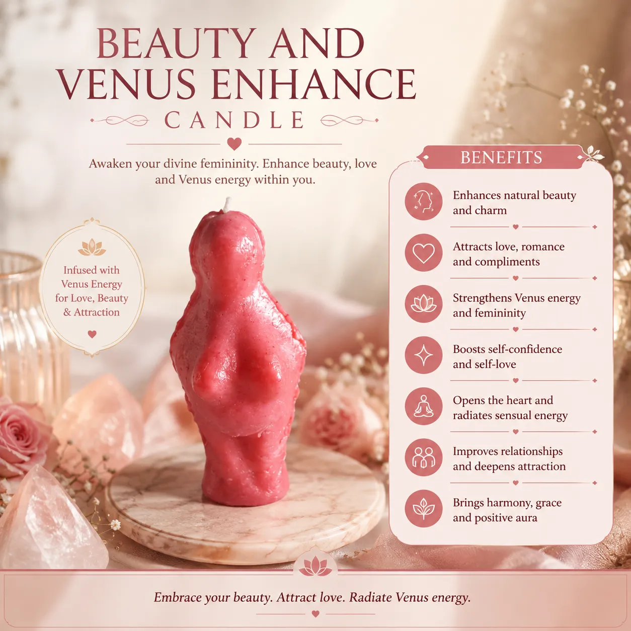 Beauty and Venus Enhance Candle