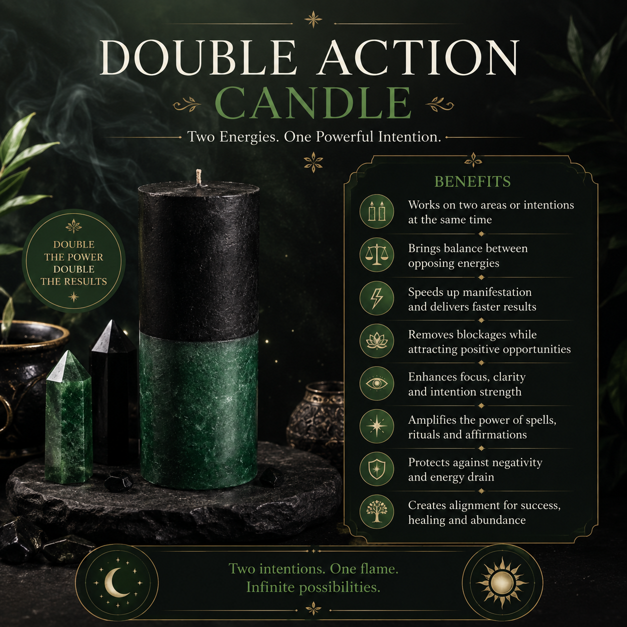 Double Action Candle (Green)