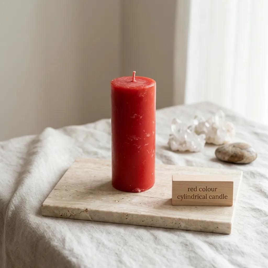 Red Cylindrical Candle