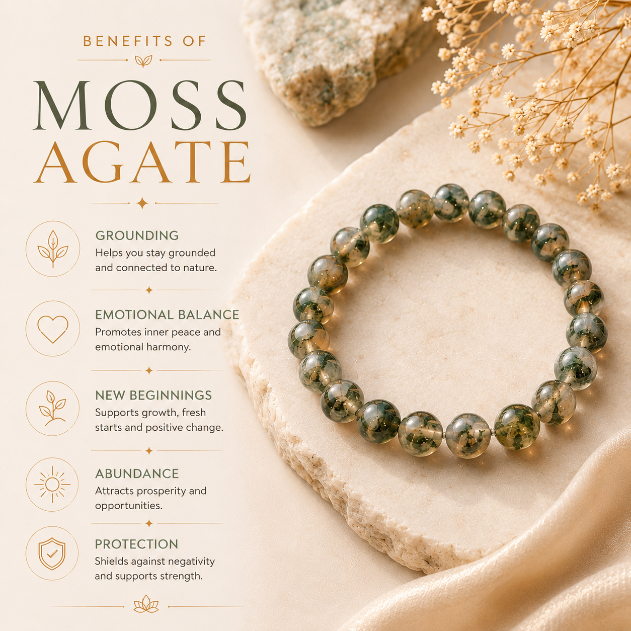 Moss Agate Bracelet