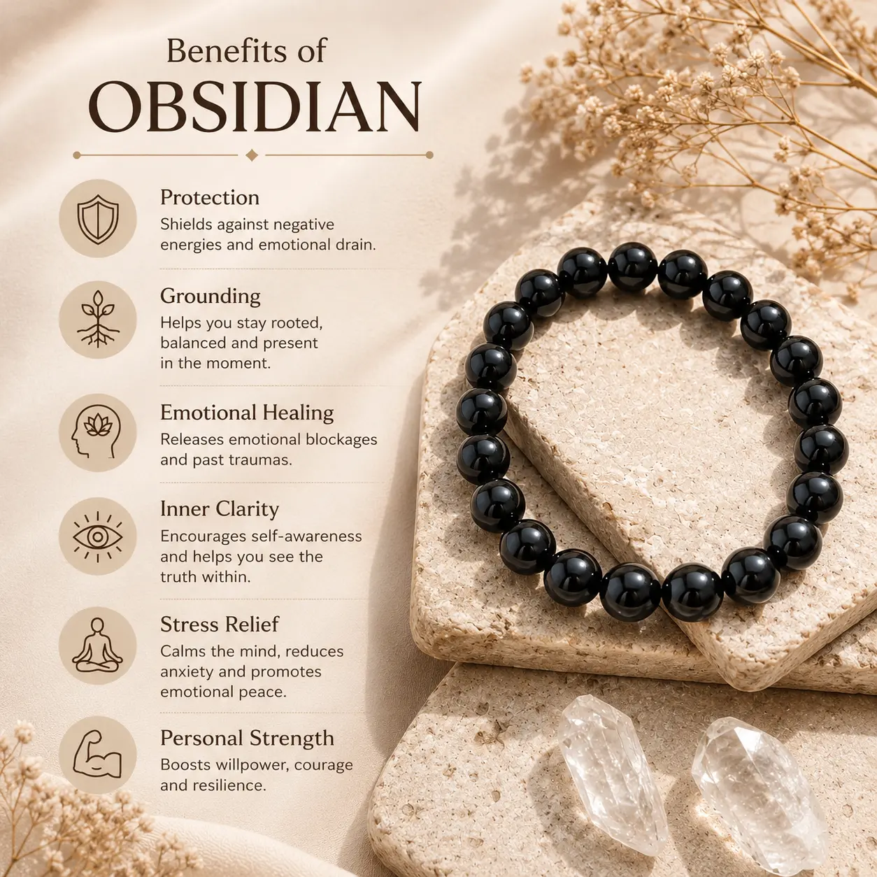 Black Obsidian Bracelet
